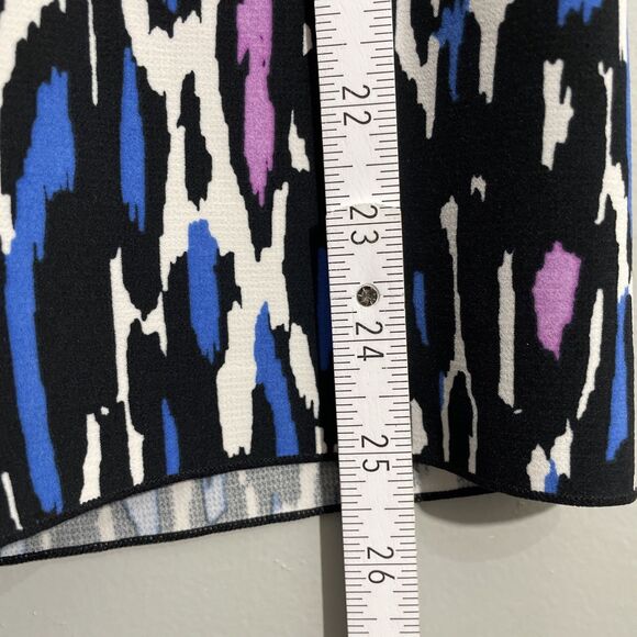 Worthington Multi-Color Faux Wrap Skirt Bold Abstract Pattern Sophisticated 14 - Picture 3 of 8